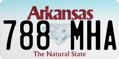 AR license plate 788MHA