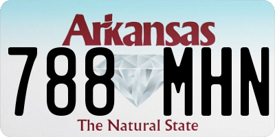 AR license plate 788MHN