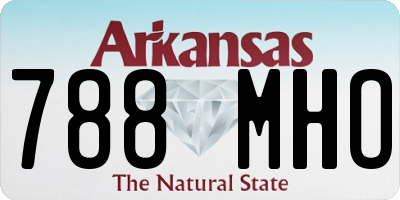AR license plate 788MHO