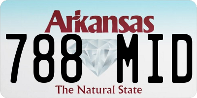 AR license plate 788MID