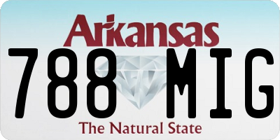 AR license plate 788MIG
