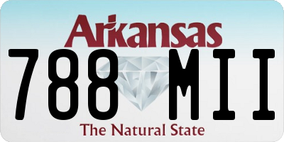 AR license plate 788MII