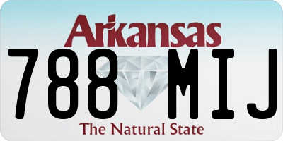 AR license plate 788MIJ