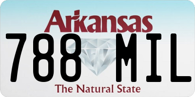 AR license plate 788MIL