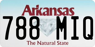 AR license plate 788MIQ