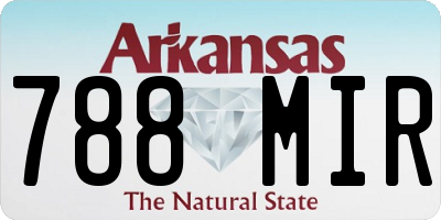 AR license plate 788MIR