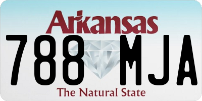 AR license plate 788MJA