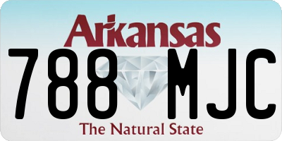 AR license plate 788MJC