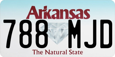 AR license plate 788MJD