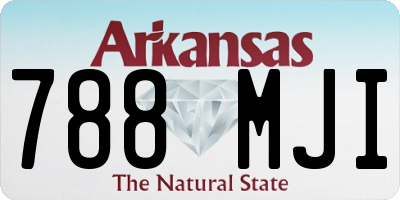 AR license plate 788MJI