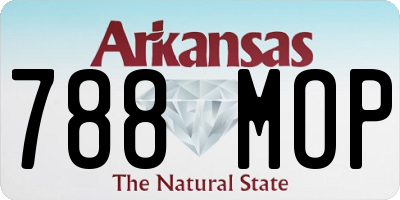AR license plate 788MOP