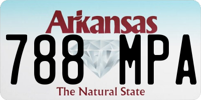 AR license plate 788MPA