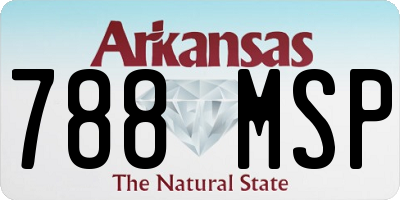 AR license plate 788MSP