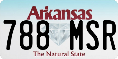 AR license plate 788MSR