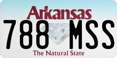 AR license plate 788MSS