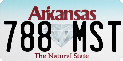 AR license plate 788MST
