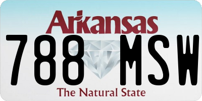 AR license plate 788MSW