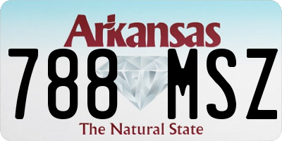 AR license plate 788MSZ