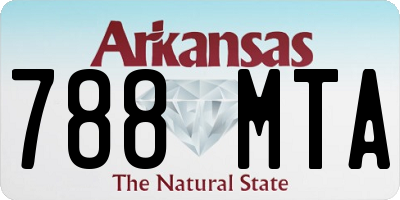 AR license plate 788MTA