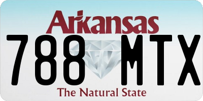 AR license plate 788MTX