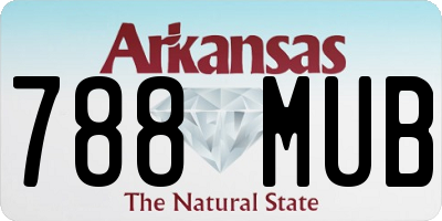 AR license plate 788MUB