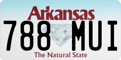 AR license plate 788MUI