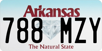 AR license plate 788MZY