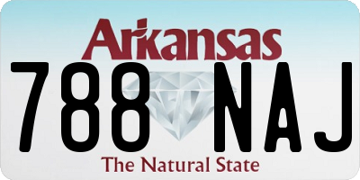 AR license plate 788NAJ