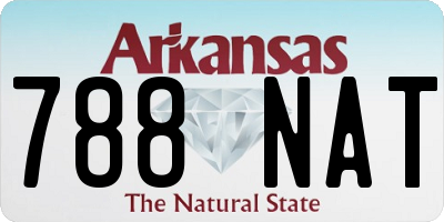 AR license plate 788NAT