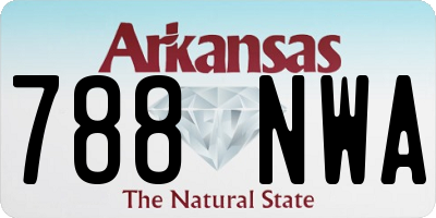 AR license plate 788NWA