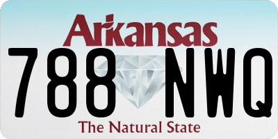 AR license plate 788NWQ