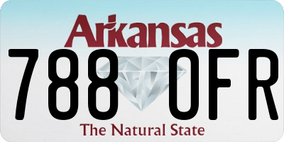 AR license plate 788OFR