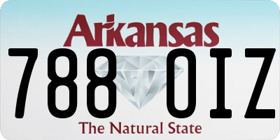 AR license plate 788OIZ