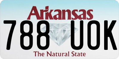 AR license plate 788UOK