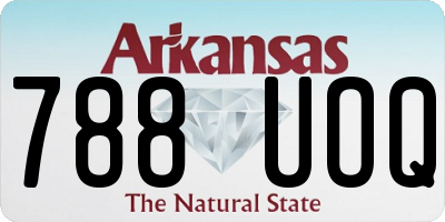 AR license plate 788UOQ