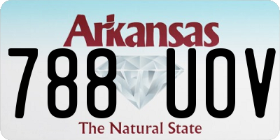 AR license plate 788UOV