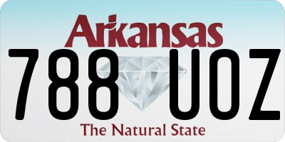 AR license plate 788UOZ