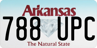 AR license plate 788UPC