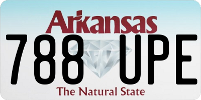 AR license plate 788UPE