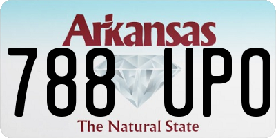AR license plate 788UPO