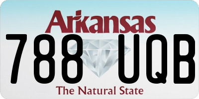 AR license plate 788UQB