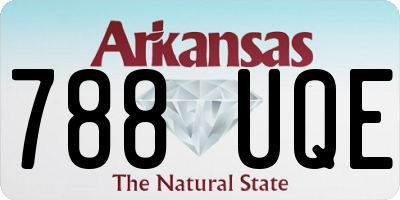 AR license plate 788UQE