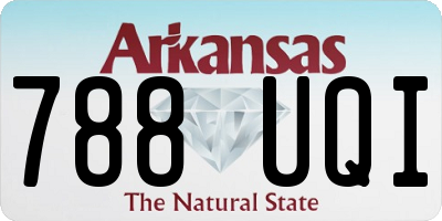 AR license plate 788UQI