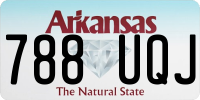 AR license plate 788UQJ
