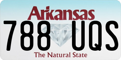 AR license plate 788UQS