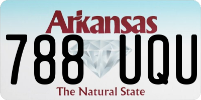 AR license plate 788UQU
