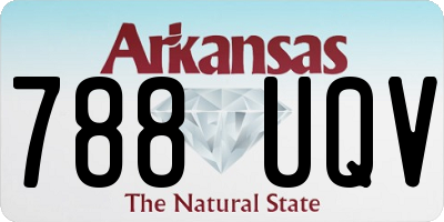 AR license plate 788UQV