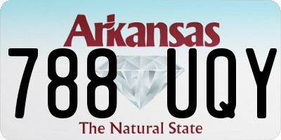 AR license plate 788UQY