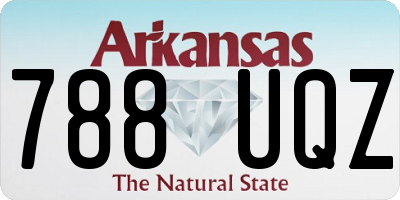 AR license plate 788UQZ