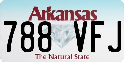 AR license plate 788VFJ